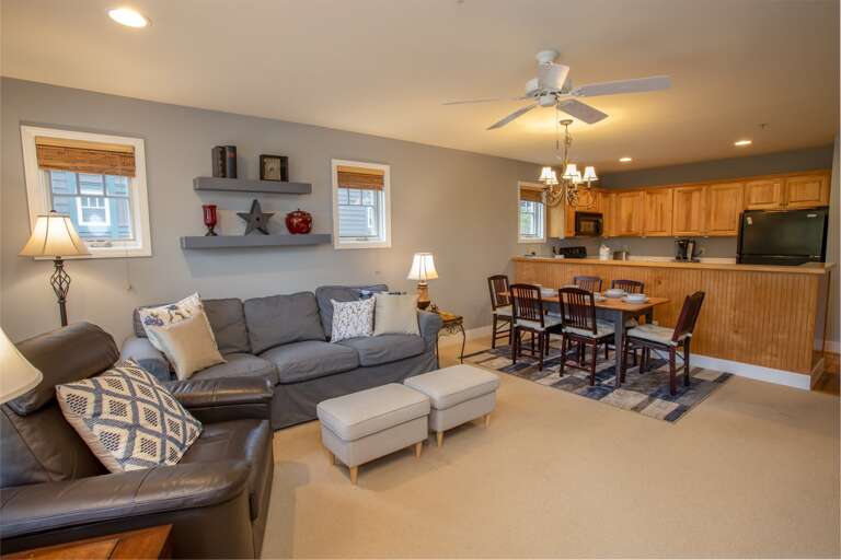 Living Room, Dining, and Kitchen