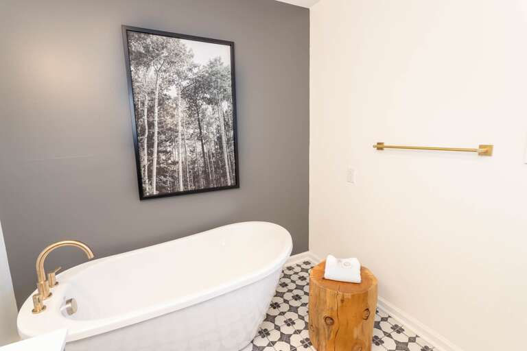 Soaking Tub in King Suite Bathroom