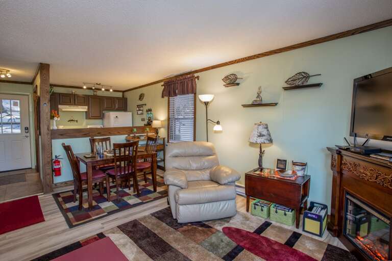 Leather Reclining Chair in Living Area