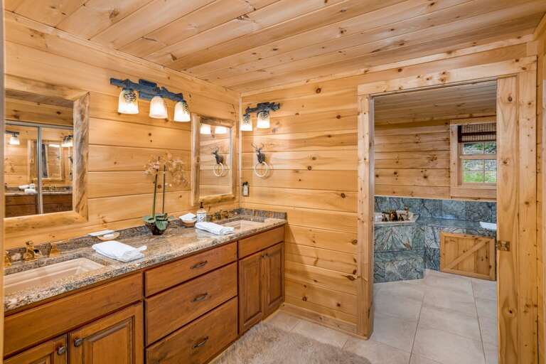 Main Floor King Bedroom Bath Dual Vanity