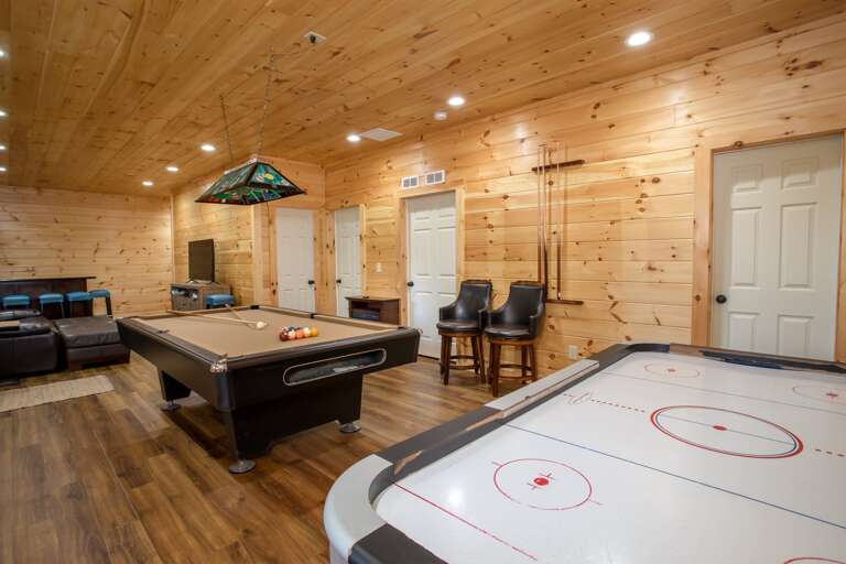 Lower level game room Lower level game room