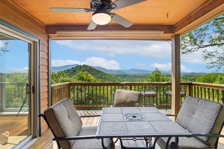 Dine Six on Main Level View Deck! Table for 4, plus 2 more Bar Stool seats! Dine Six on Main Level View Deck! Table for 4, plus 2 more Bar Stool seats!