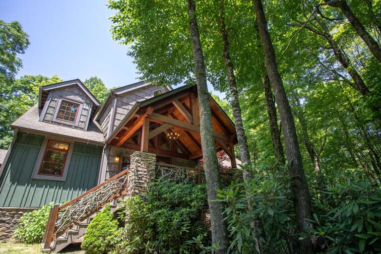 Mountain Song Lodge is Tucked in to Native old-growth Hardwood Trees!