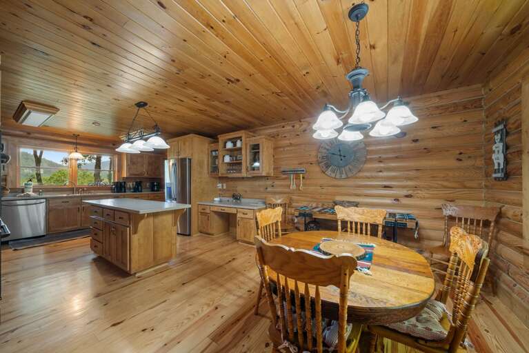 Breakfast Table Adjacent to the Kitchen and Dining Room