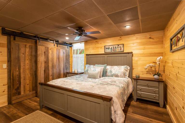 King Bedroom has Custom Sliding Wood Closet Doors King Bedroom has Custom Sliding Wood Closet Doors