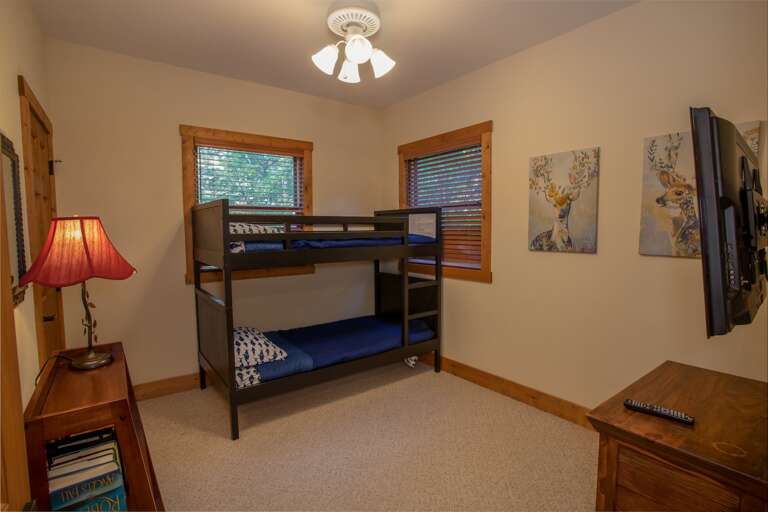 Bunk Bedroom with Smart TV on Main Level