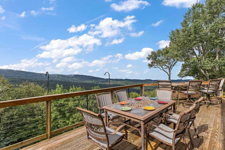 Plenty of Outdoor Dining Space on the Deck