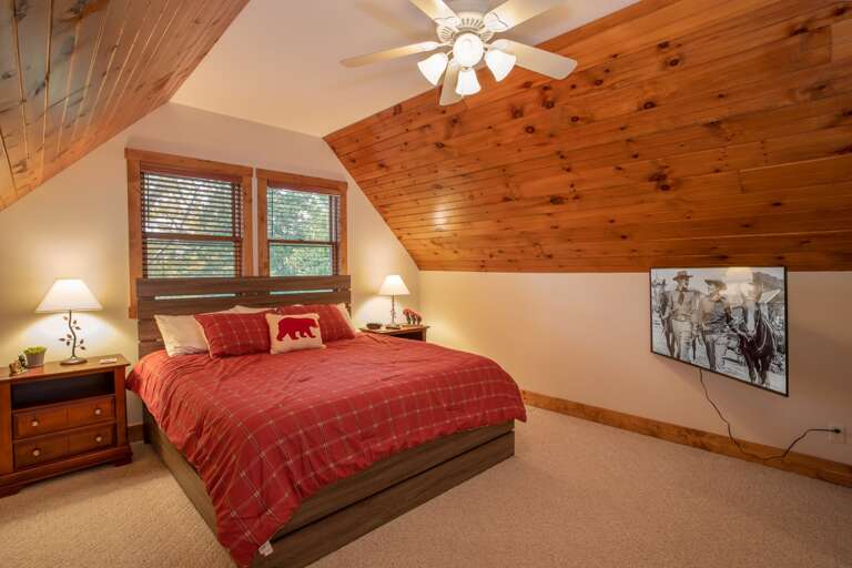 Upper Queen Bedroom with Smart TV