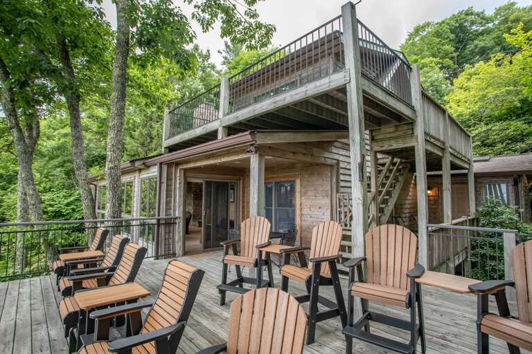 Looking back at Main Level and Rooftop Decks