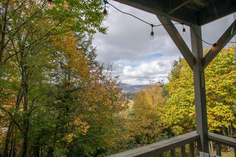 Early Autumn Views of Mountain Tops and Canopy of Treetops, boasting Vibrant Fall Colors!