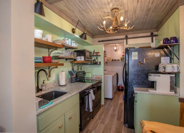 Galley Style Kitchen with Granite Countertops, Outfitted to prepare and serve meals to a Full House!