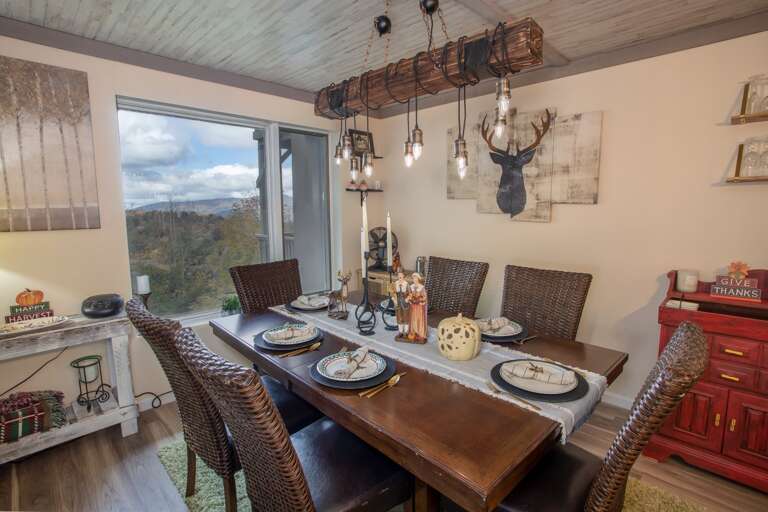 Skyleaf Dining Room looks out at Long Range Layered Mountain Views!