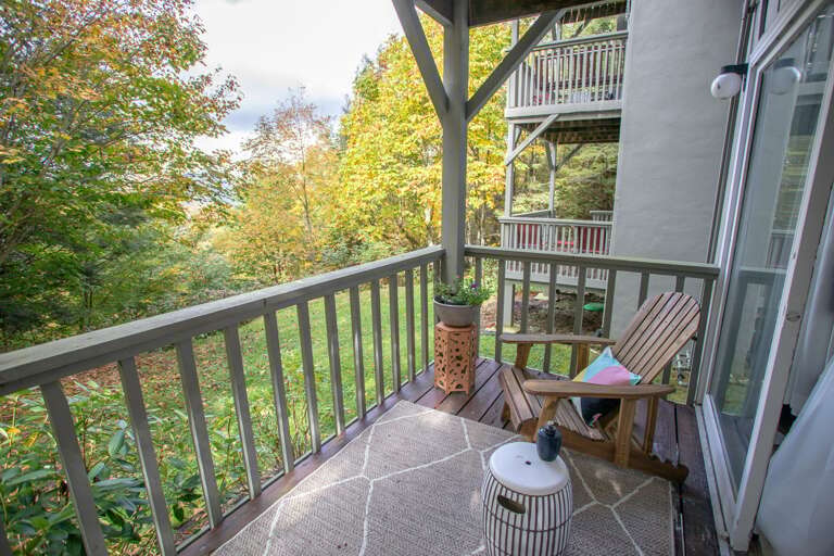 Mountain Views in Autumn, even from Lower Rear Porch, which really open up during Winter!