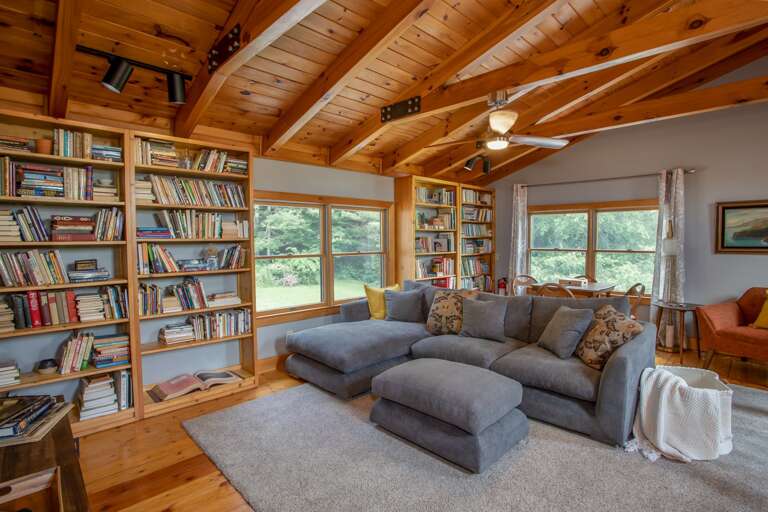 Upstairs Loft with Sectional Sofa and Comfy Chairs