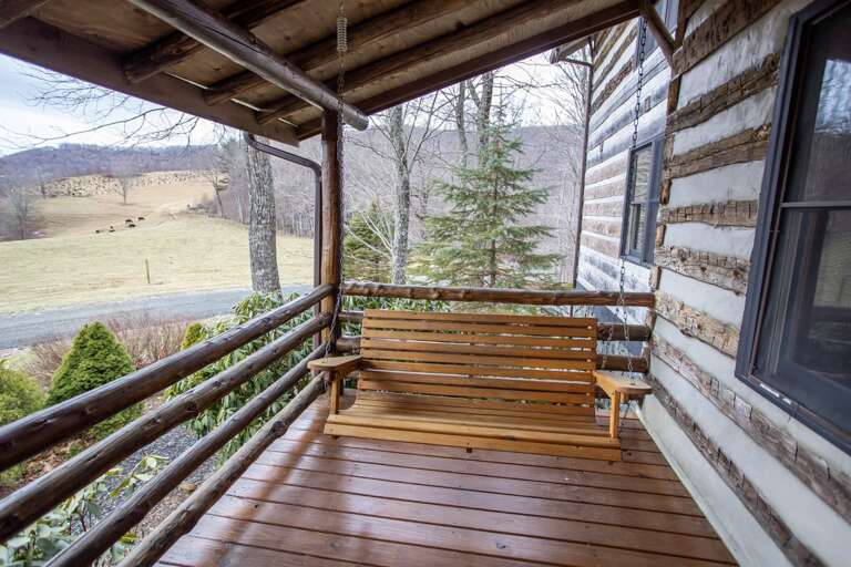 Covered Front Porch with Mountain Views Covered Front Porch with Mountain Views