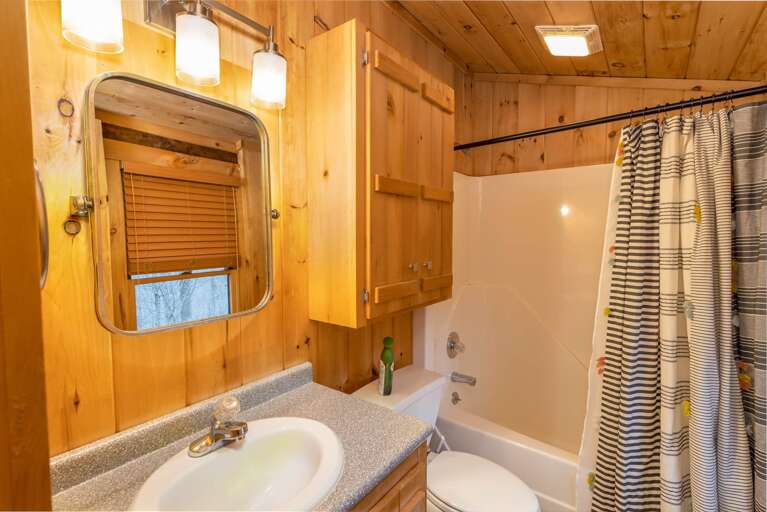 Full Bathroom on Upper Level with Tub and Shower Combo Full Bathroom on Upper Level with Tub and Shower Combo