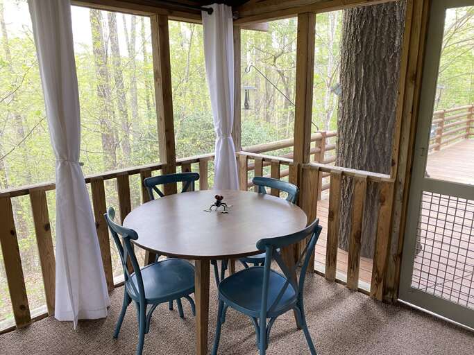 Huge Screened Porch with Outdoor Dining and Mountain Views! Huge Screened Porch with Outdoor Dining and Mountain Views!