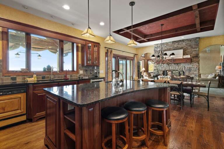 Big Kitchen Windows with Mountain Views