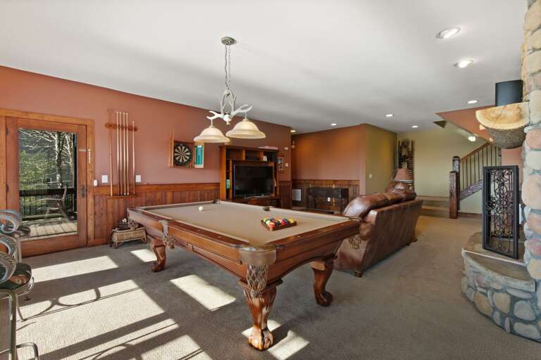 Game and Theater Area of the Lower Level Den