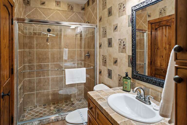 Lower Level Common Bathroom with Access from King Bedroom