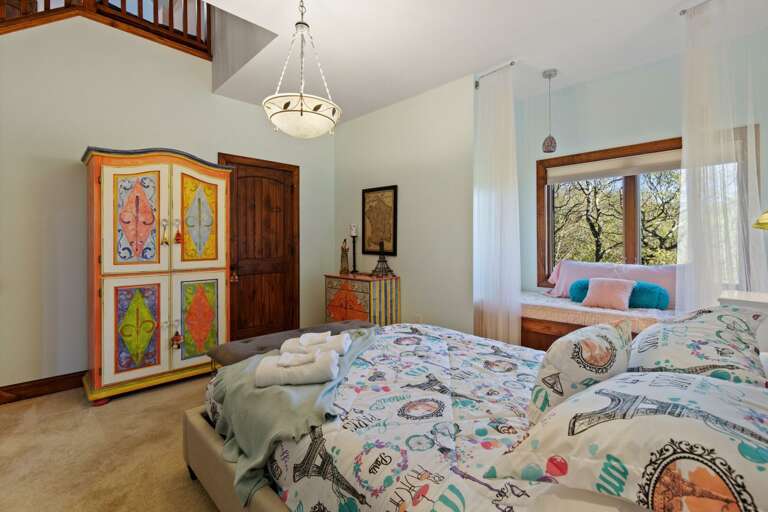 Main Level Full Bedroom with a Window Seat