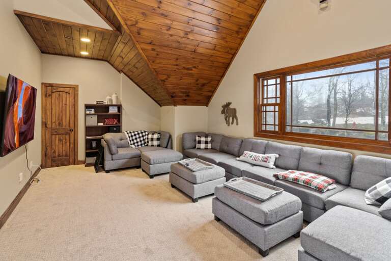 Upstairs Loft Theater Room
