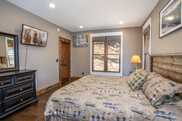 Master Bedroom with Mounted TV Master Bedroom with Mounted TV