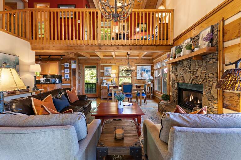 Living Room and Dining Area, Loft Above