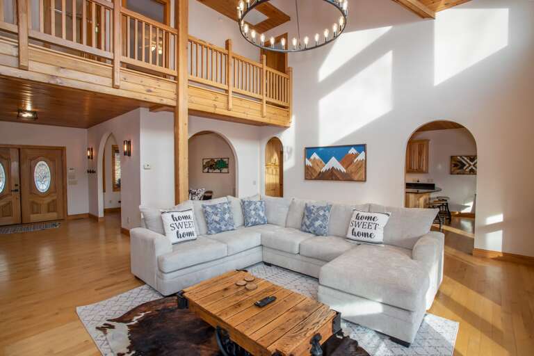 Comfy Sectional Sofa and Lineberry Repurposed Coffee Table in Great Room