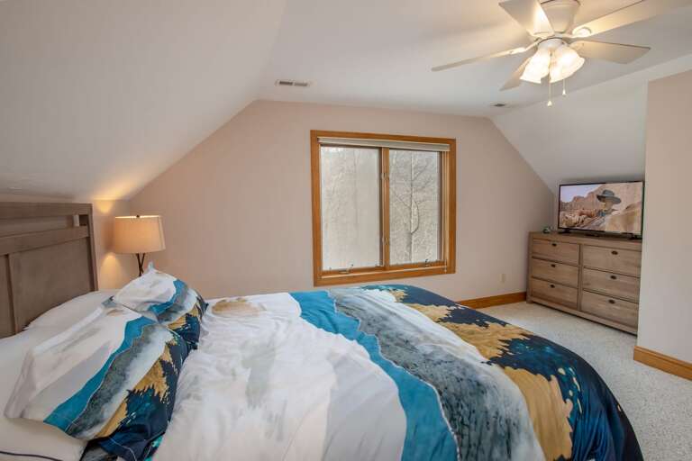 FIRST Upstairs Queen Bedroom with HD Smart TV