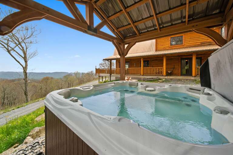 Hot Tub Under a Pavilion