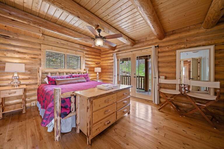 Main Floor King Bedroom with Deck Access