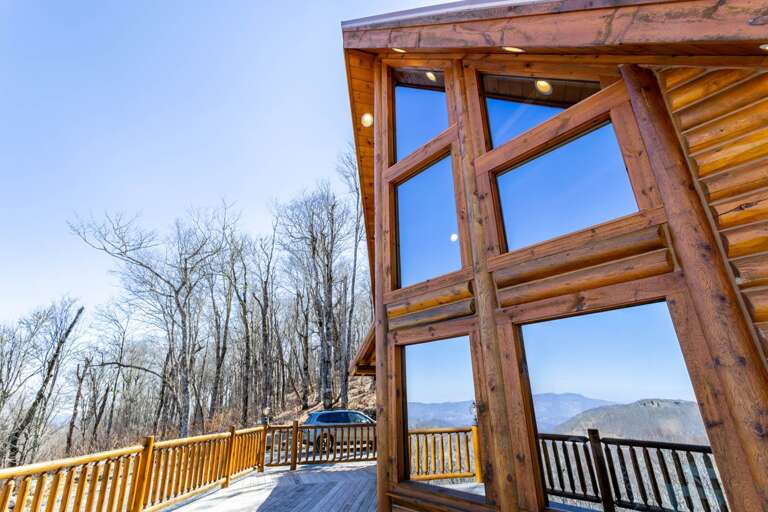 Wrap Around Deck and Wall of Windows