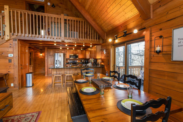 Dine 10 Guests Comfortably with 6-plus at Table, and 4 more on Bar Stools at adjacent Kitchen!