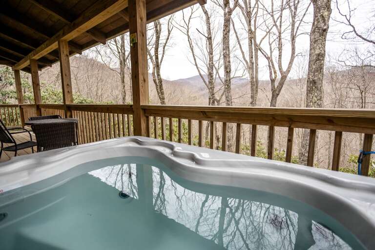 Hot Tub on Back Deck Hot Tub on Back Deck