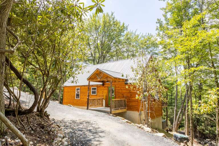 Circular Gravel Driveway and Front Entrance
