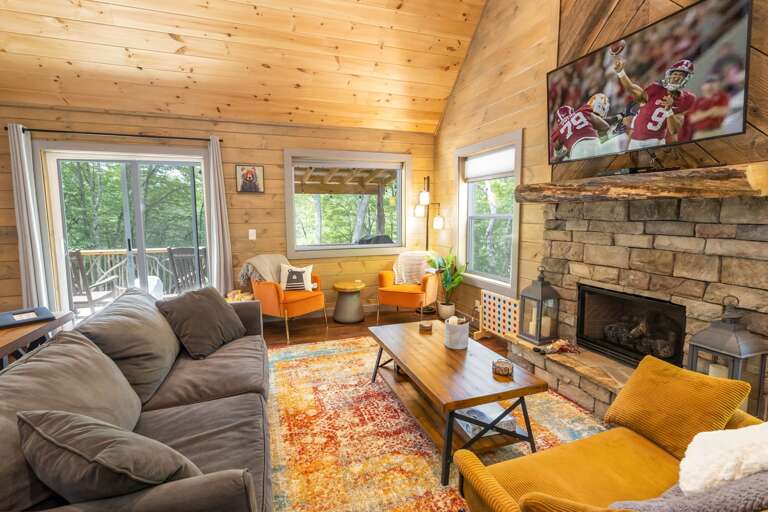 Living Room with Deck