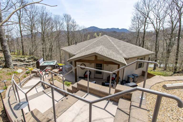 Stepped Walkway from the Parking Area to Front Entrance