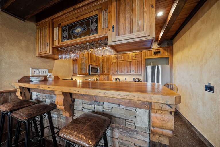 Bar Stool Seating in Lower Level Kitchen