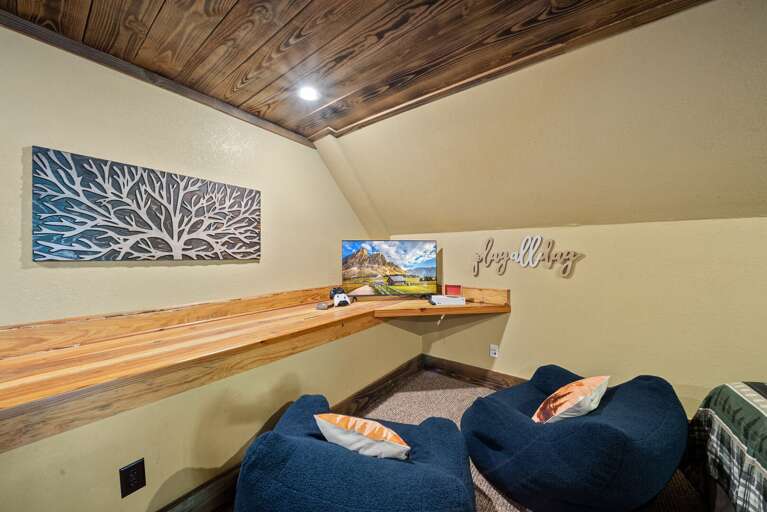 Bean Bags in Upper Level Queen Bedroom