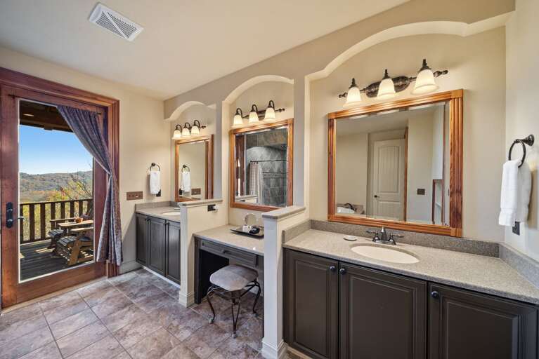 King Suite Private Bathroom with Deck Access