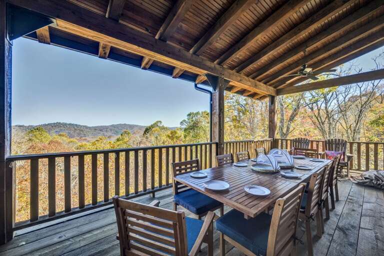Outdoor Dining Area with Amazing Mountain Views
