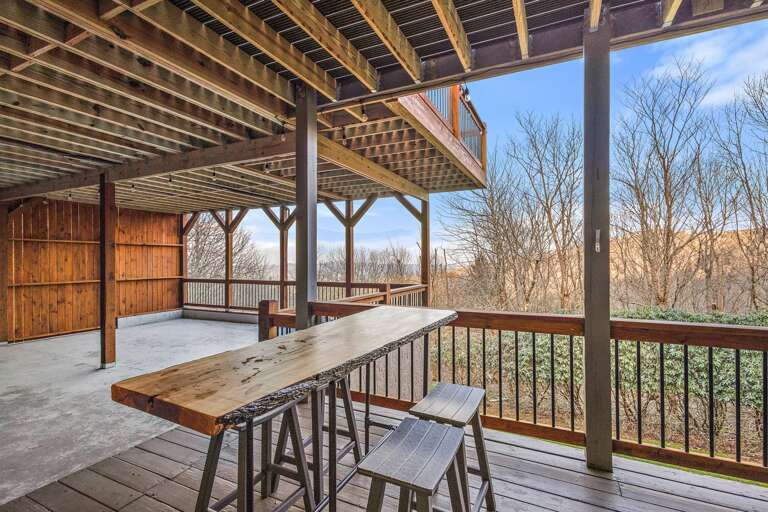 Covered Deck with Space to Play Covered Deck with Space to Play