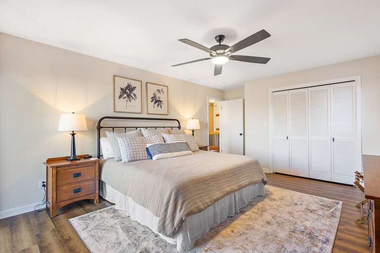 Master Bedroom Has a King Bed and Closet Space Master Bedroom Has a King Bed and Closet Space