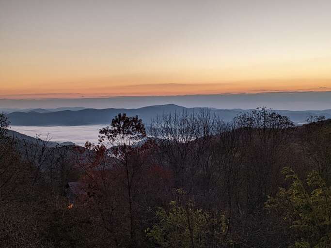 Morning Sun Coming Up in the Blue Ridge Mountains Morning Sun Coming Up in the Blue Ridge Mountains