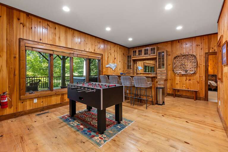 Foosball and Bar on Lower Level