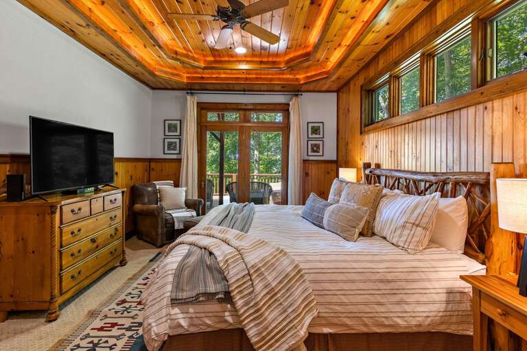 King Suite has Deck Access and TV