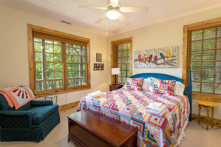 Comfortable Lower Level Bedroom with Full Size Bed