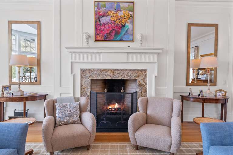 Gas Log Fireplace in the Living Room