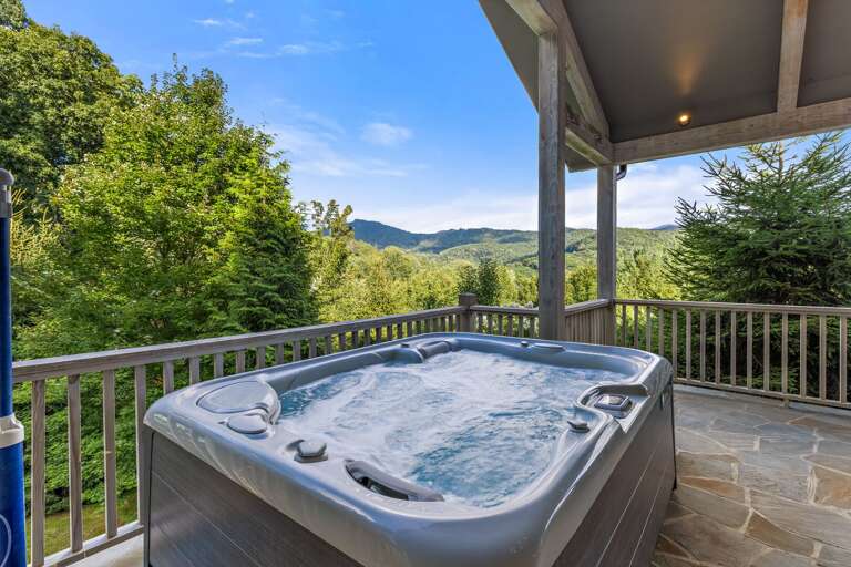 Hot Tub on the Flag Stone Patio